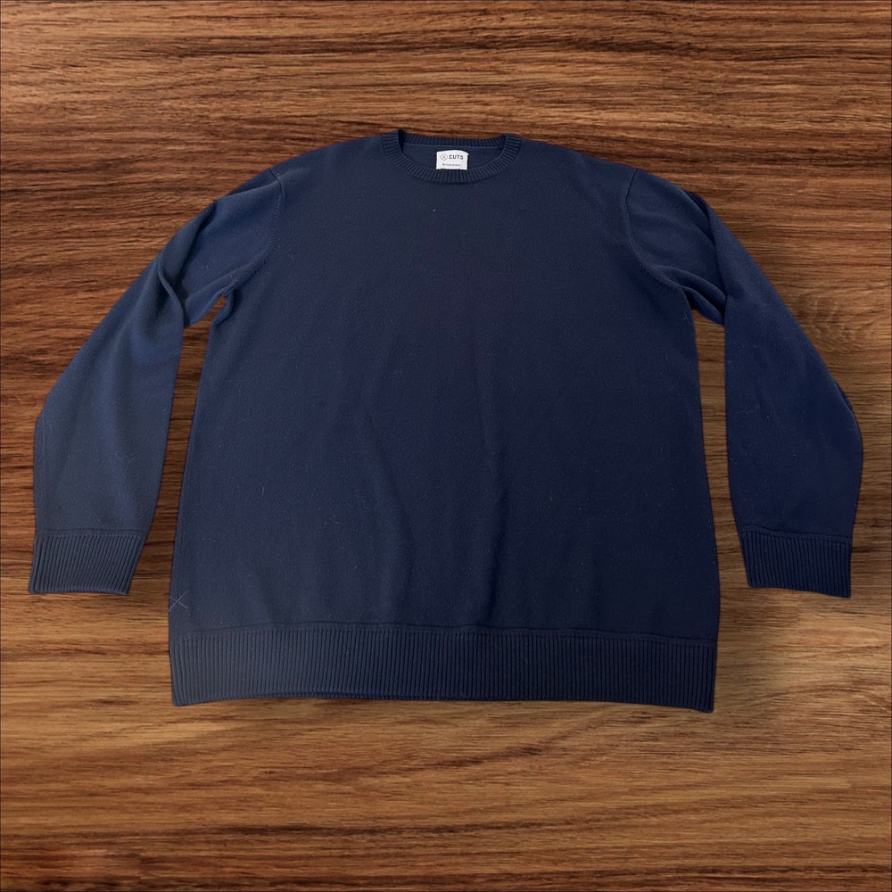 Cuts Clothing Navy Crewneck Sweater